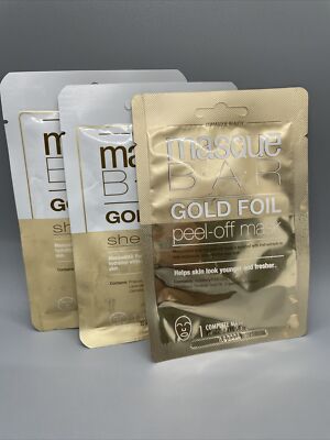 Gold Foil Mask Masque Bar Peel Off Mask Lot #B273