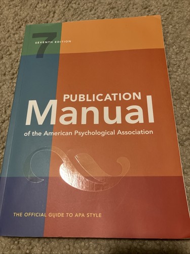 Publication Manual (OFFICIAL) 7th Edition of the American Psychological... - 第 2/7 張圖片