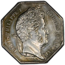 1833 France Jeton – Louis Philippe I – PCGS MS61 – Jacqmin-105 Proue – Top Pop