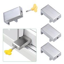 4 Sets Sliding Window Locks, 0.66'' to 1.65'' Adjustable Width Sliding Securi...