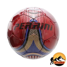 Perrini Match Ball Soccer Blue Red Trim Football Training Official Size 5