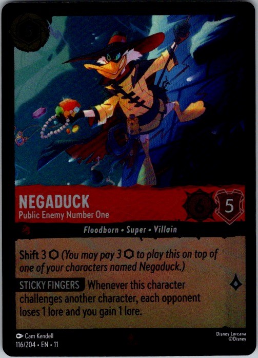 Winterspell Negaduck #116/204 Rare, Cold Foil