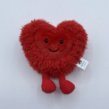 Jellycat Amuseable Beatie Heart Valentine 5  Stuffed Plush Free Shipping EUC