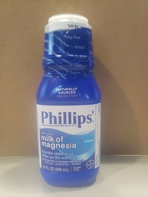 Phillips Milk of Magnesia, Original, 12 oz, Exp 11/27
