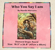 Diamond Art Club Kit Who You Say I Am By Mandie Manzano 18.5x26.8" Discontinued