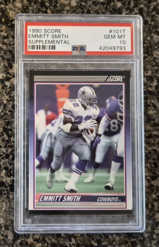 PSA 10 - 1990 Score Supplemental EMMITT SMITH RC #101T - Dallas Cowobys HOF