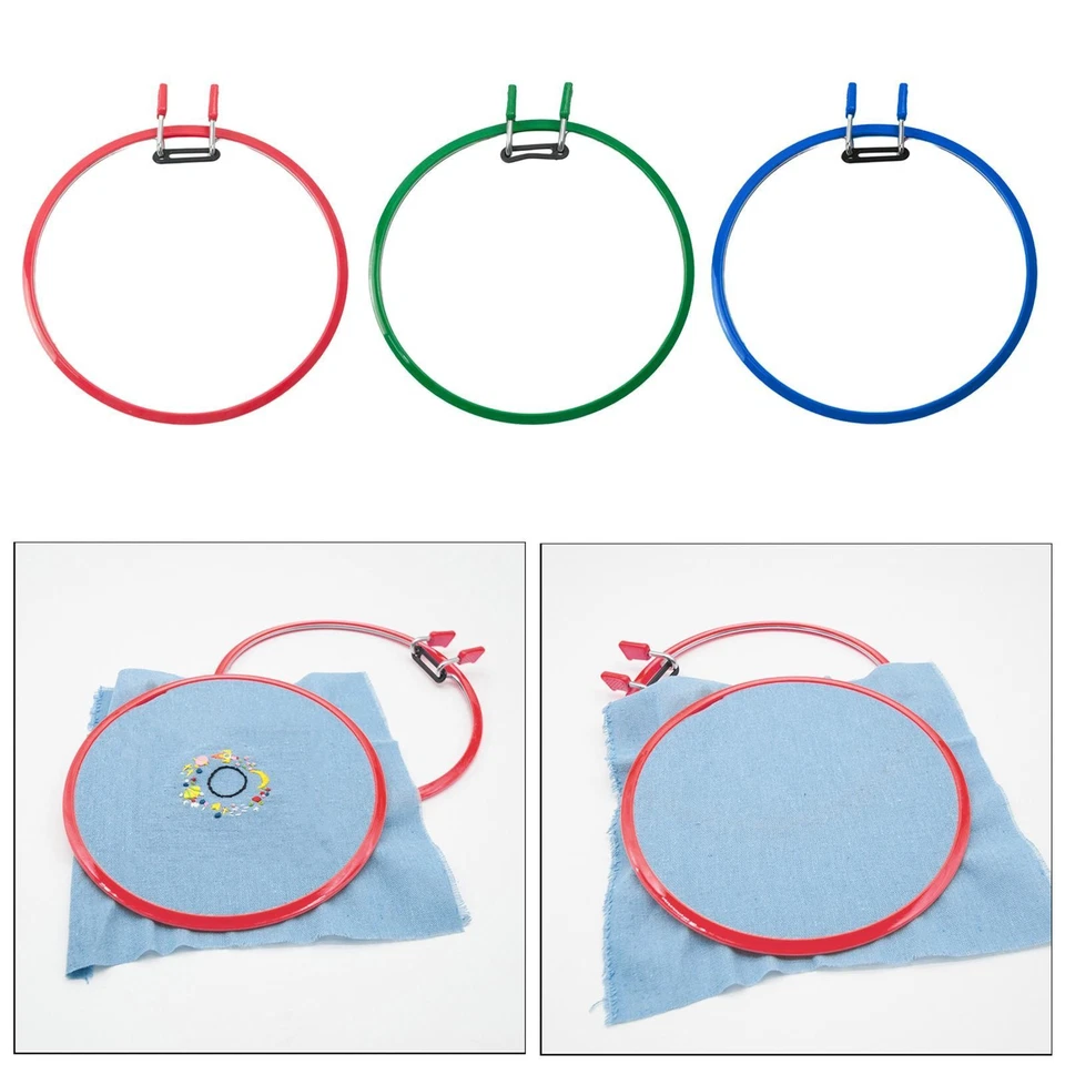 Réglable En Plastique Broderie Hoop Cercle 8.7 pouces Croix-Couture Au Point - Photo 1/1