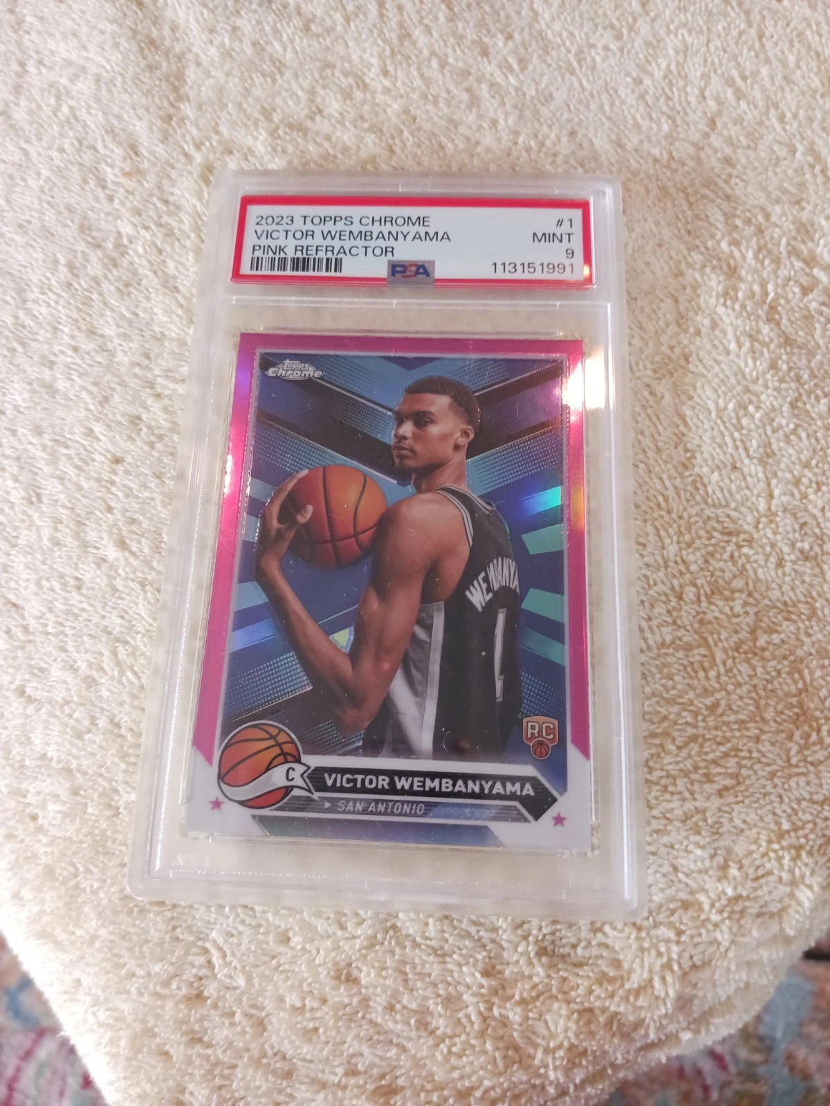 2023-24 Topps Chrome - Victor Wembanyama #1 PSA 9 Pink Refractor (RC)