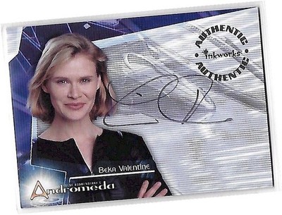 Andromeda Staffel 1 Premiere - A2 Lisa Ryder - Beka Valentine Auto/Autogrammkarte