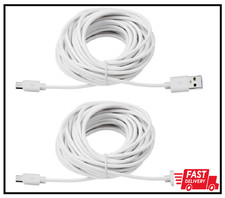 Smays 2-Pack 25ft USB to Micro USB Extension Power Cable Compatible for Wyze Cam