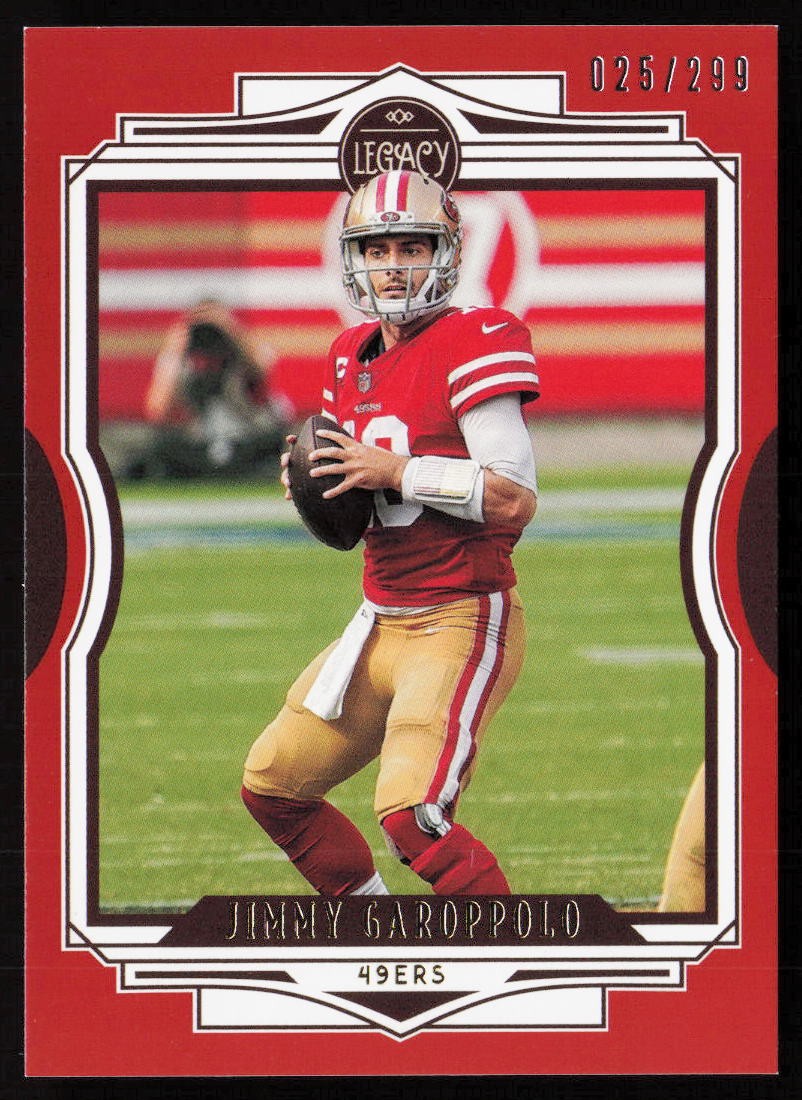 Jimmy Garoppolo 2021 Panini Legacy Red #97 #/299 - San Francisco 49ers