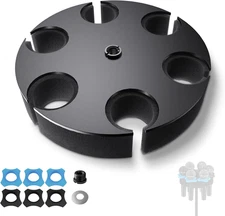 Multi Microphone Holder, Aluminum Multi Mic Holder Holds Up to 6 Mics, Wired and