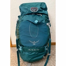 Osprey Aura AG 50L WXS Women’s Backpack Rain Forest Green Hiking Camping