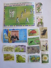 Barbados 15 stamps used & new (25th anniversary & Father of Independence)