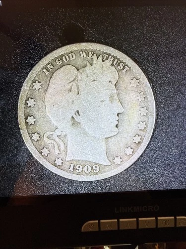 1909 D Barber Silver Quarter Good Better Date U.S. 25c Type Coin C2