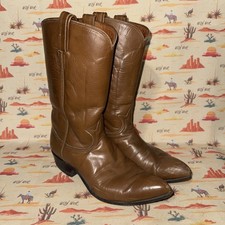 Tony Lama Women’s 8 C (wide) Vintage Brown Cowgirl Boots Western Cowboy Boots 