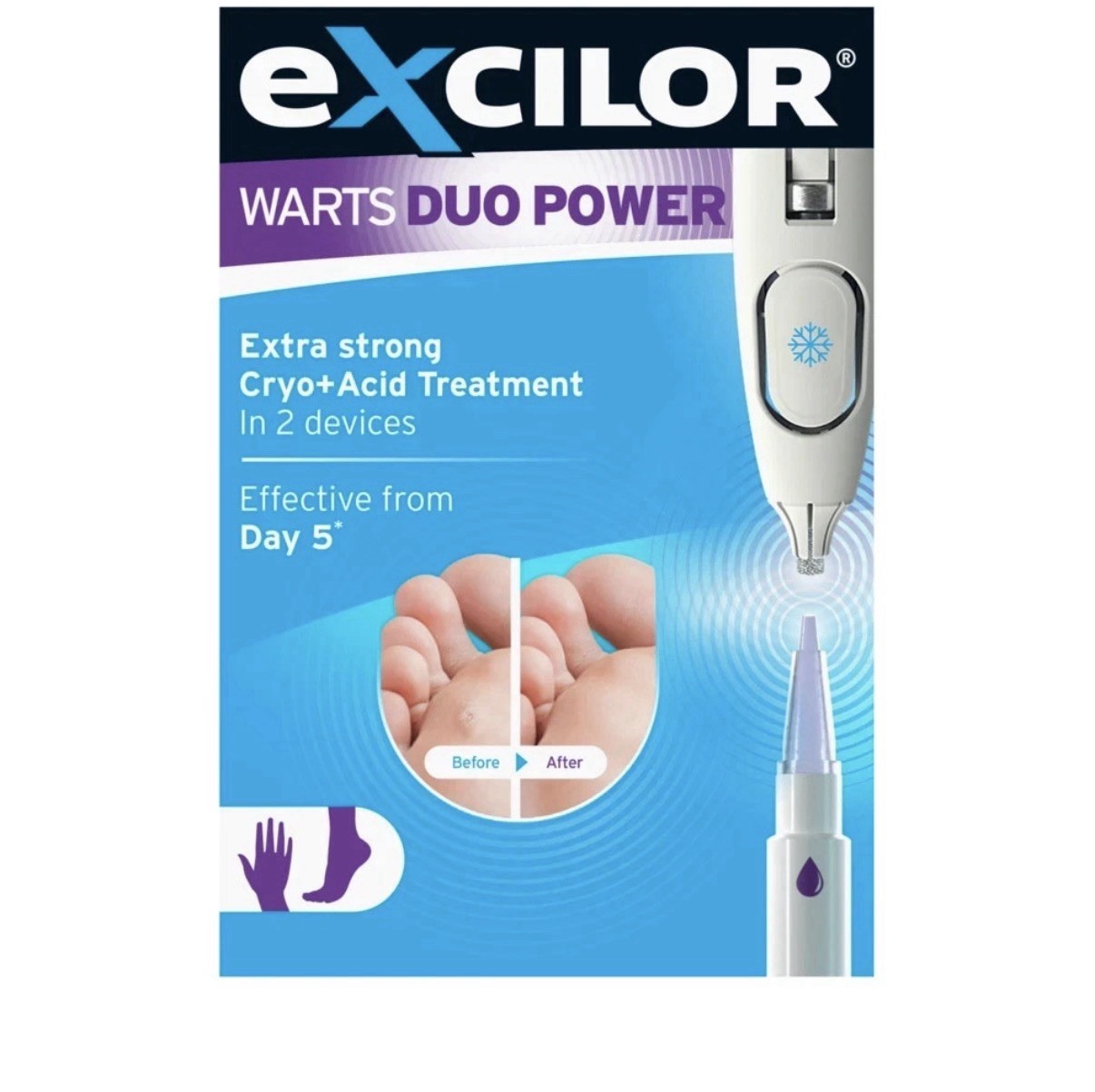 Excilor Warts Duo Power Extra Strong Cryo+ Acid Treatment EXPIRY long 2028 07