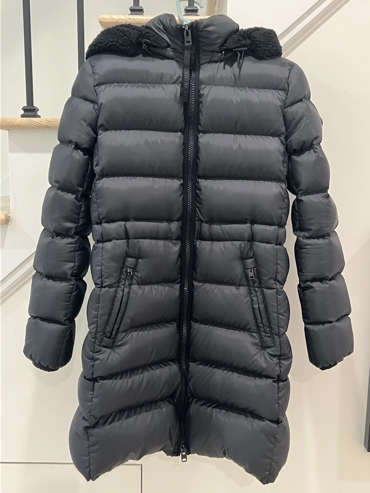 Coach Down donna invernale piumino puffer cappotto con cappuccio giacca taglia XS US