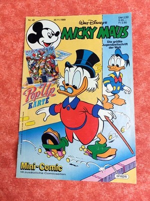 Micky Maus - Walt Disney Comics Nr. 49 vom 30.11.1989 ohne weitere Beilagen.
