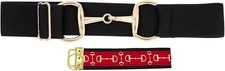 1.5" Elastic Equestrian Belt Bit Buckle Leather Key Strap for Horseback Riding