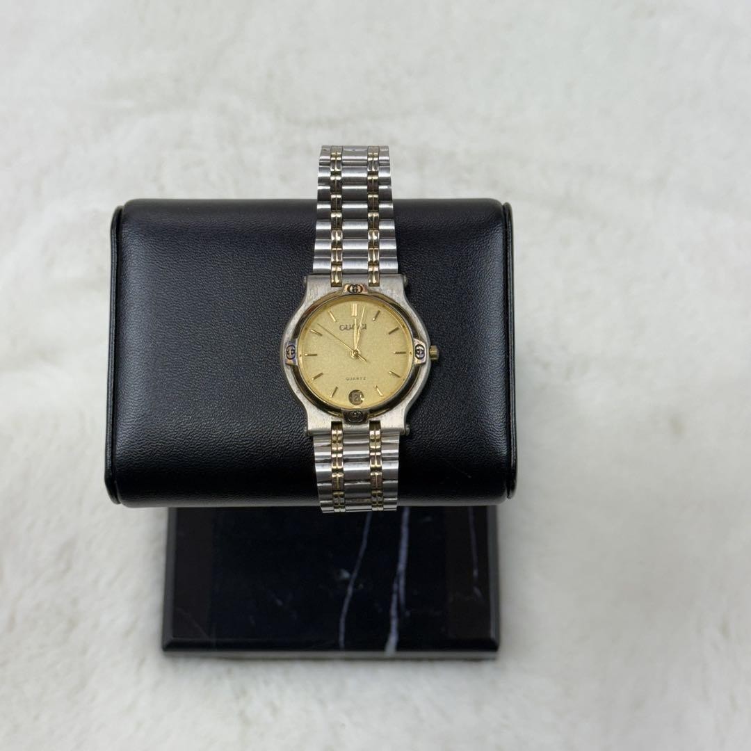 16 GUCCI 9000L レディース ゴールド シルバー 稼動品 16 GUCCI 9000L レディース ゴールド シルバー 稼動品 16 GUCCI