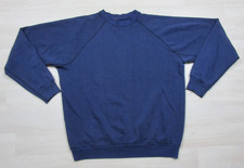 Vintage 80s Blank Raglan Crewneck Sweatshirt Men's XL Boxy Diamond Gusset