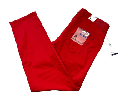 BRAX Feel Good Men s 34x30 Red Cadiz U Ultra Light Stretch Pants Cotton NWT $198