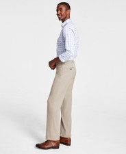 Michael Kors Mens Classic fit Dress Pants 34 / 30 Beige Solid Stretch