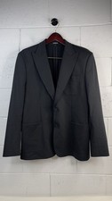 Express Blazer Mens 42R Black Slim Fit Sport Coat Stretch 2 Button EUC