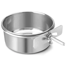 Dog Bowl Stainless Steel Pet Hanging Food Water Bowl Cage Feeding Cup Feeder ...
