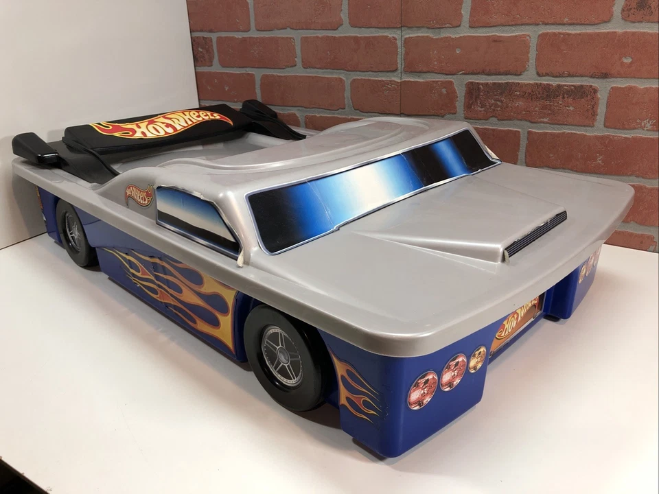 Mattel Hot Wheels Hide Away Car Toy Box Chest Under Bed Storage 29"x19"x8" - Image 3 of 4