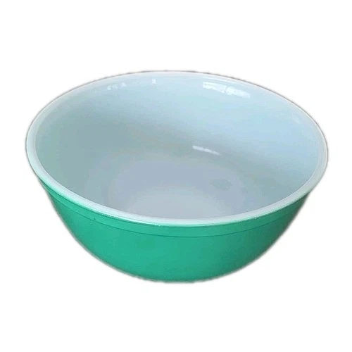 Vintage PYREX ~ 2.5 Quart ~ 8.5" Mixing Bowl ~ Ovenware ~ Primary GREEN ~ 403