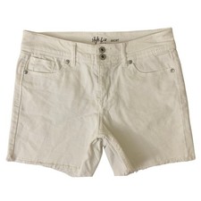Style Co White Jean Shorts Mid Rise Size 6P