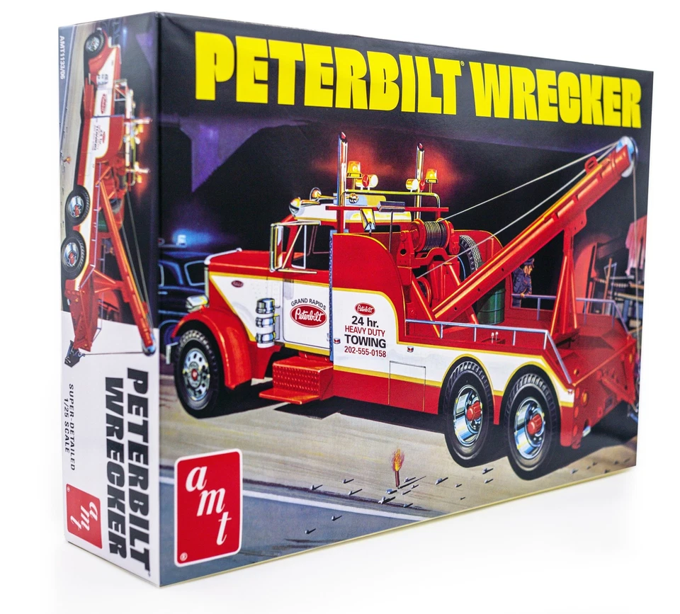 Model plastikowy samochodu - Peterbilt Wrecker AMT - AMT 1133 skala 1/25 - Immagine 2 di 3