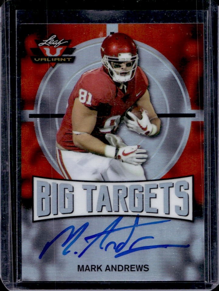 Mark Andrews Leaf Valiant Big Targets Autographs #BTMA1 Orange