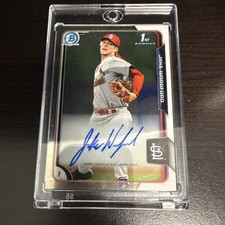 2015 Bowman Draft #BCA-JW Jake Woodford Chrome Draft Pick Autographs