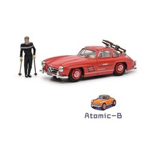 Schuco 1/43 Mercedes-Benz 300SL Alloy Car Model Gull Wing 2 Door #With Doll