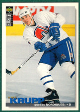 Uwe Krupp - 1995-96 Upper Deck Collector's Choice #80 - Quebec Nordiques Hockey