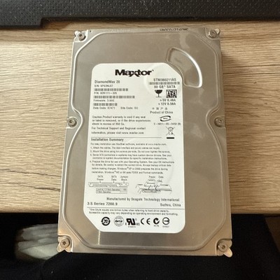 Maxtor DiamondMax 20 STM380811AS 3,5'' 80GB Sata Festplatte HDD Harddisk 7200rpm