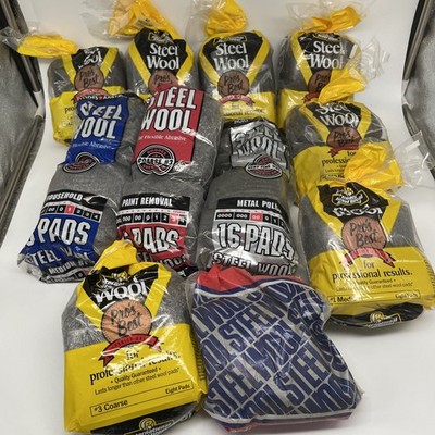 6x Steel Wool Lot - 12 Pad Super Fine Grade #0000 Rhodes American Final Finish