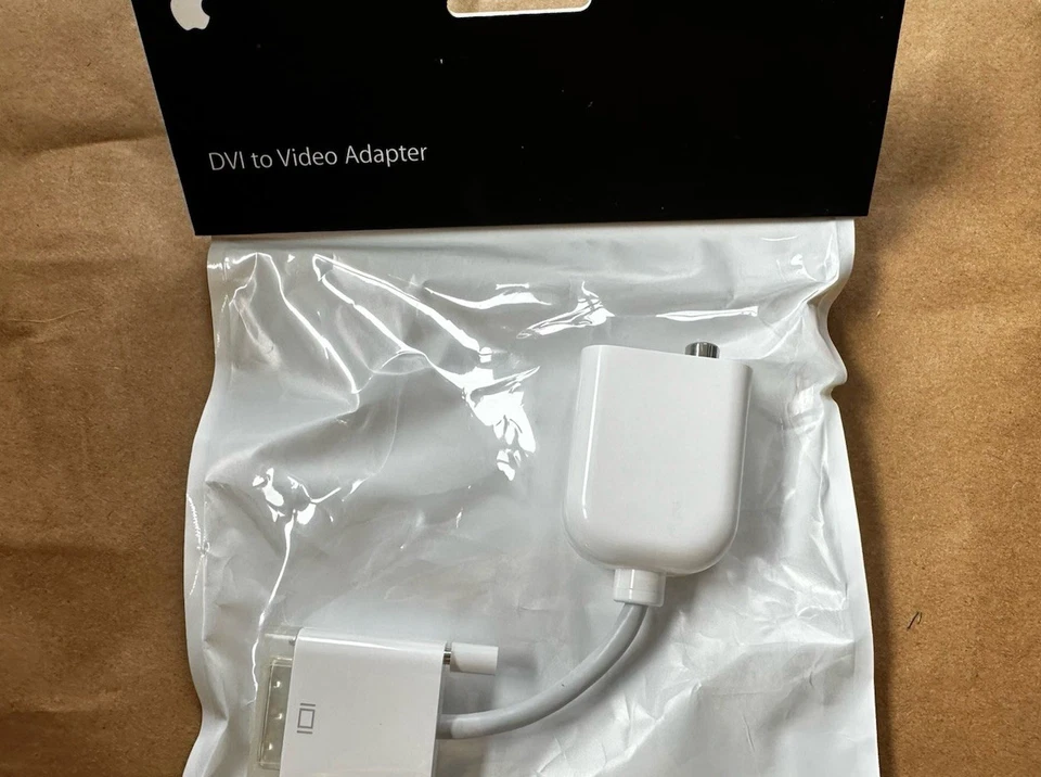 Genuine Apple DVI to Video Adapter M9267G/A - White - New - Image 2 of 4