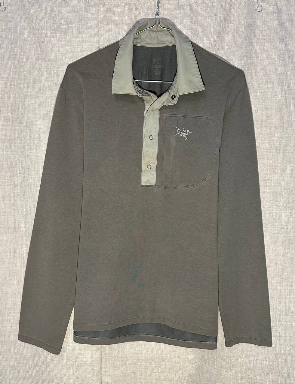 Arc'teryx Uomo 1 4 Bottone Snap Escursionismo Manica Lunga Collo Collare