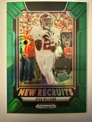 Ryan Williams -2025 Panini Prizm Draft Picks - New Recruits #23 Green Prizm (RC)