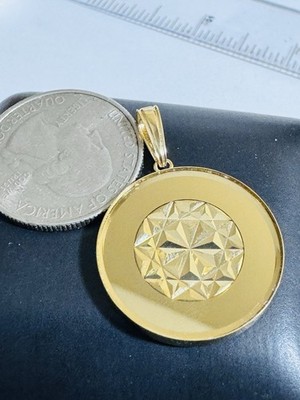 アクセサリー K18 Illusion Glass Pendant Pendant. K18 Japan Star Illusion Gold Pendant 5.4g Reversible w/ Glass on