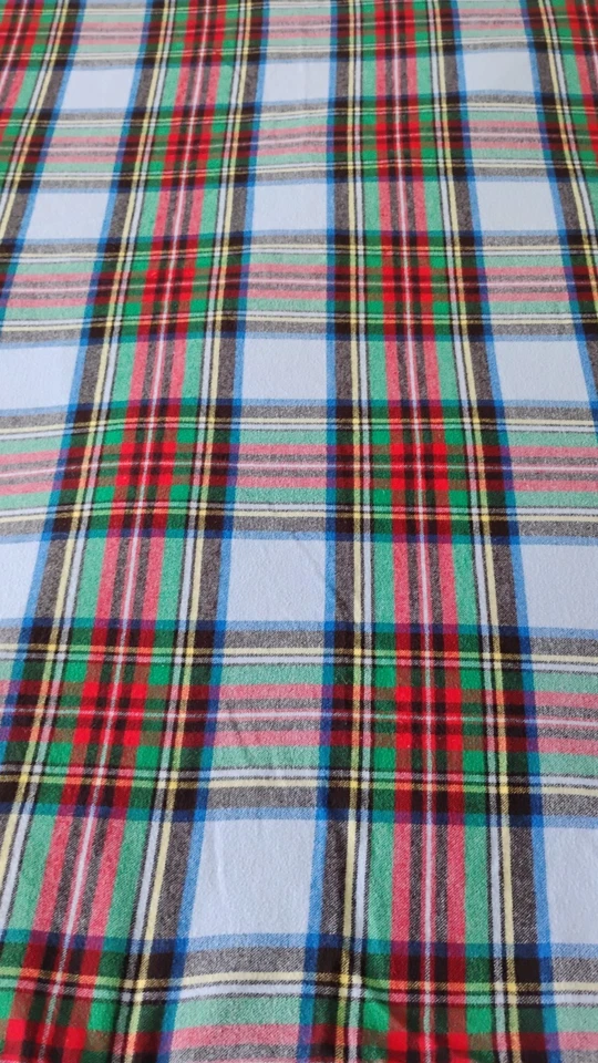 Funda nórdica Lands End Full Queen franela a cuadros rojo azul verde algodón cabina 90X84 Foto 3 de 4