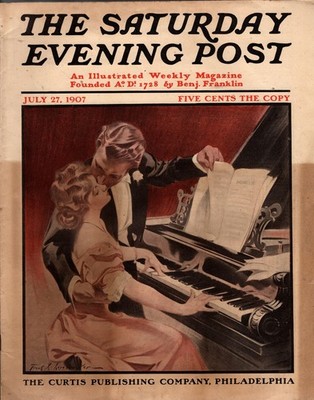 1907 Saturday Evening Post July 27 - F X Leyendecker;Is Roosevelt an opportunist