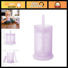 Silicone Training Cup with Straw Lid  Baby Drinking Cup 6 Mo  Sippy  Smoothi