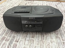 Sony CFD-V10 Boombox CD Radio Cassette Player Recorder Portable With Cord Tested