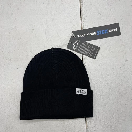 Alphatech Hat Beanie Knit Mens One Size Black Merino Wool Ski Thermal Winter - product listing photo