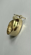 9ct Yellow Gold Lambretta Inspired Ring Stamped 375 With Cubic Zirconia CZ
